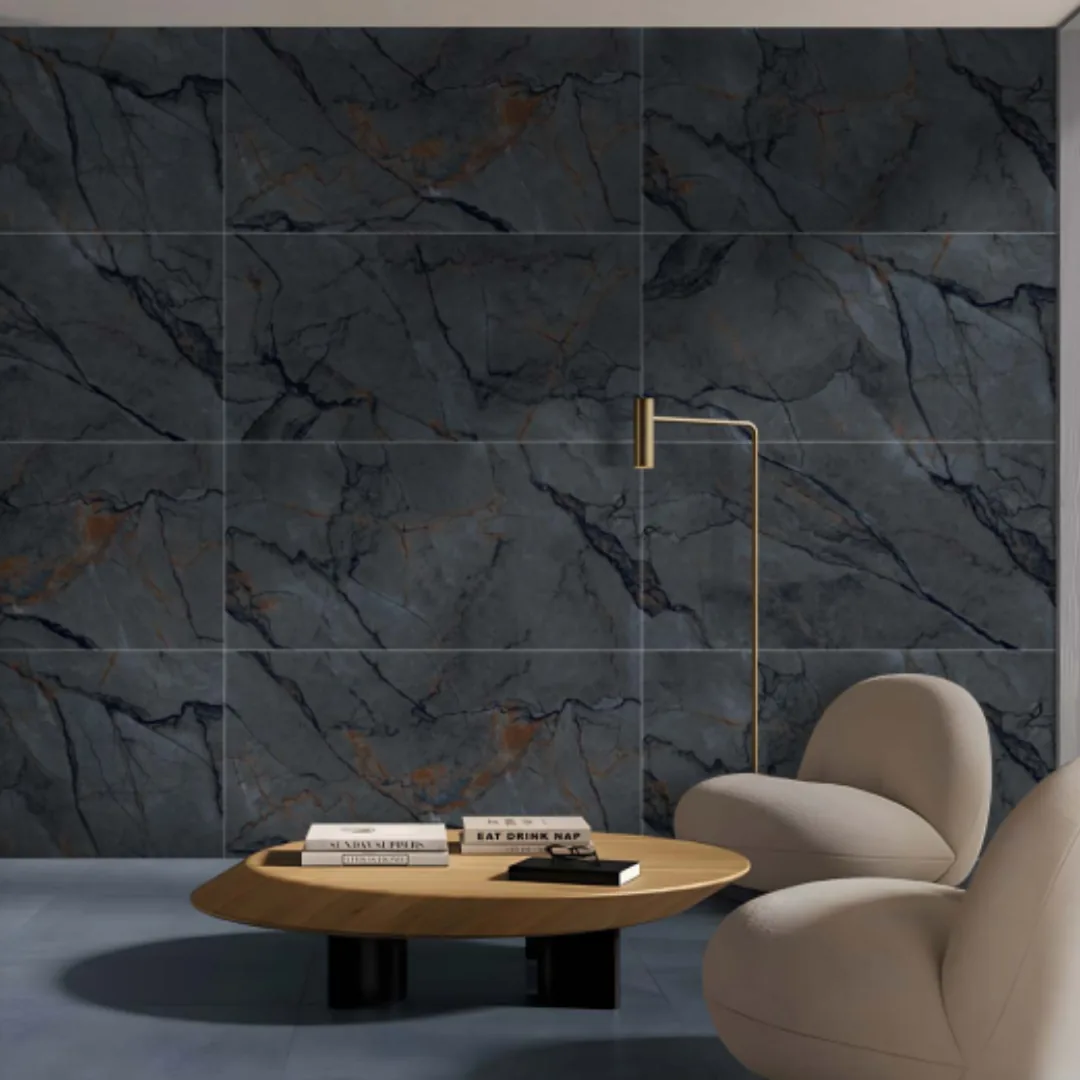Italica PCR - SILVAMEN DARK GLUV, marble-look wall tile for bathroom